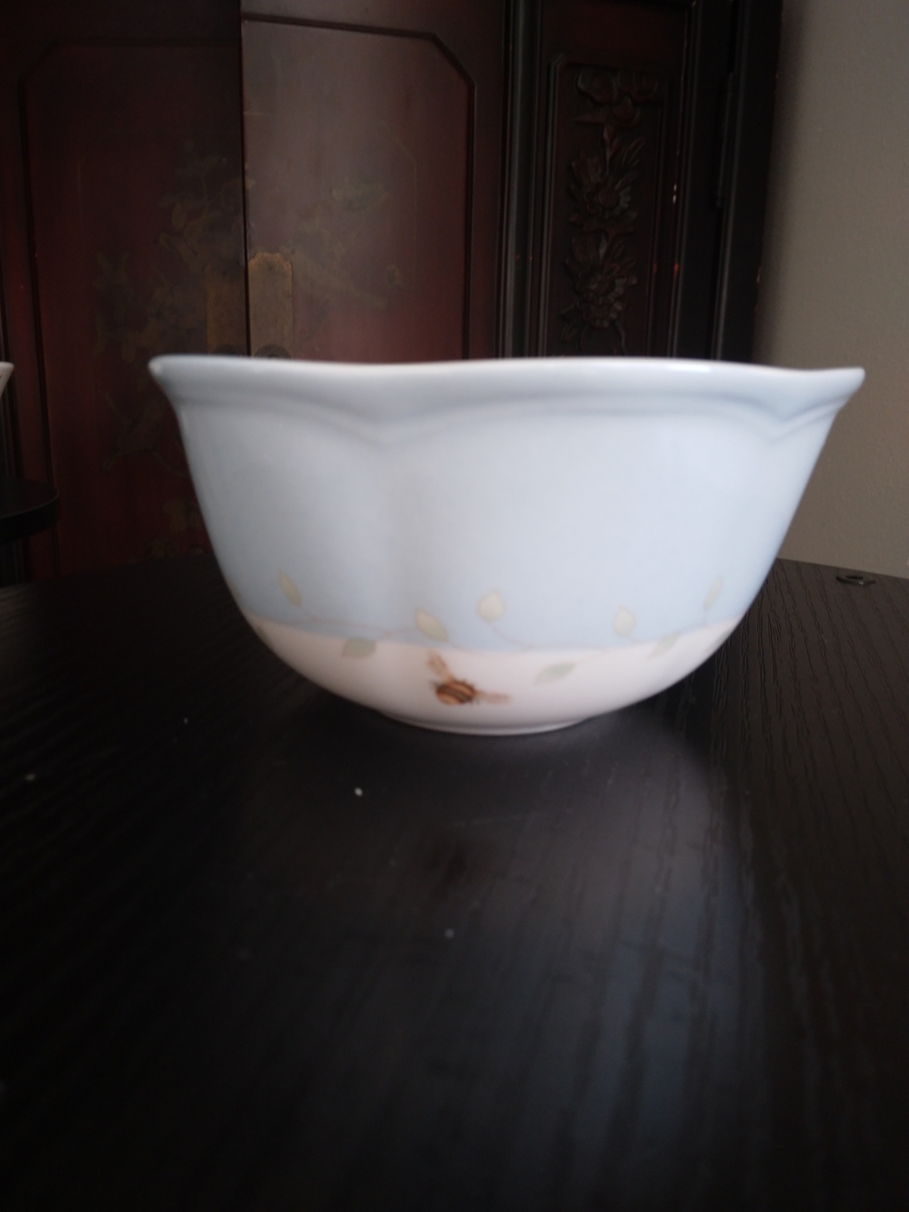 Lenox Porcelain Butterfly Meadow 4.75" Dessert Bowl Blue and White - Picture 5 of 9